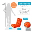 thumbnail image 2 of Adjustable 14-Position Foam Floor Chair, Comfy Chair with Thick Floor Cushion, Back Support for Apartment, Gaming Room, Bedroom, Living Room, Orange, 2 of 5