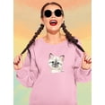 thumbnail image 2 of Happy Kitten Sweatshirt Women -Kayomi Harai Designs, Female Large, 2 of 4