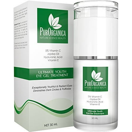 - PurOrganica Ultimate Youth Eye Gel Serum - Reduce Dark Circle Puffiness & Bags