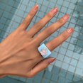 thumbnail image 3 of Women Ring Resin Chunky Flower Fashion Finger Ring Stackable Ring Knuckle Ring, 3 of 10