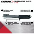 Arrow HT55 Slim Hammer Tacker Stapler for Insulation, Housewrap, Flooring, Uses T50 Staples