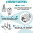 thumbnail image 3 of 12 Pcs M4x10mm Computer Case Thumbscrews, Carbon Steel Knurled Screw, Silver, 3 of 6