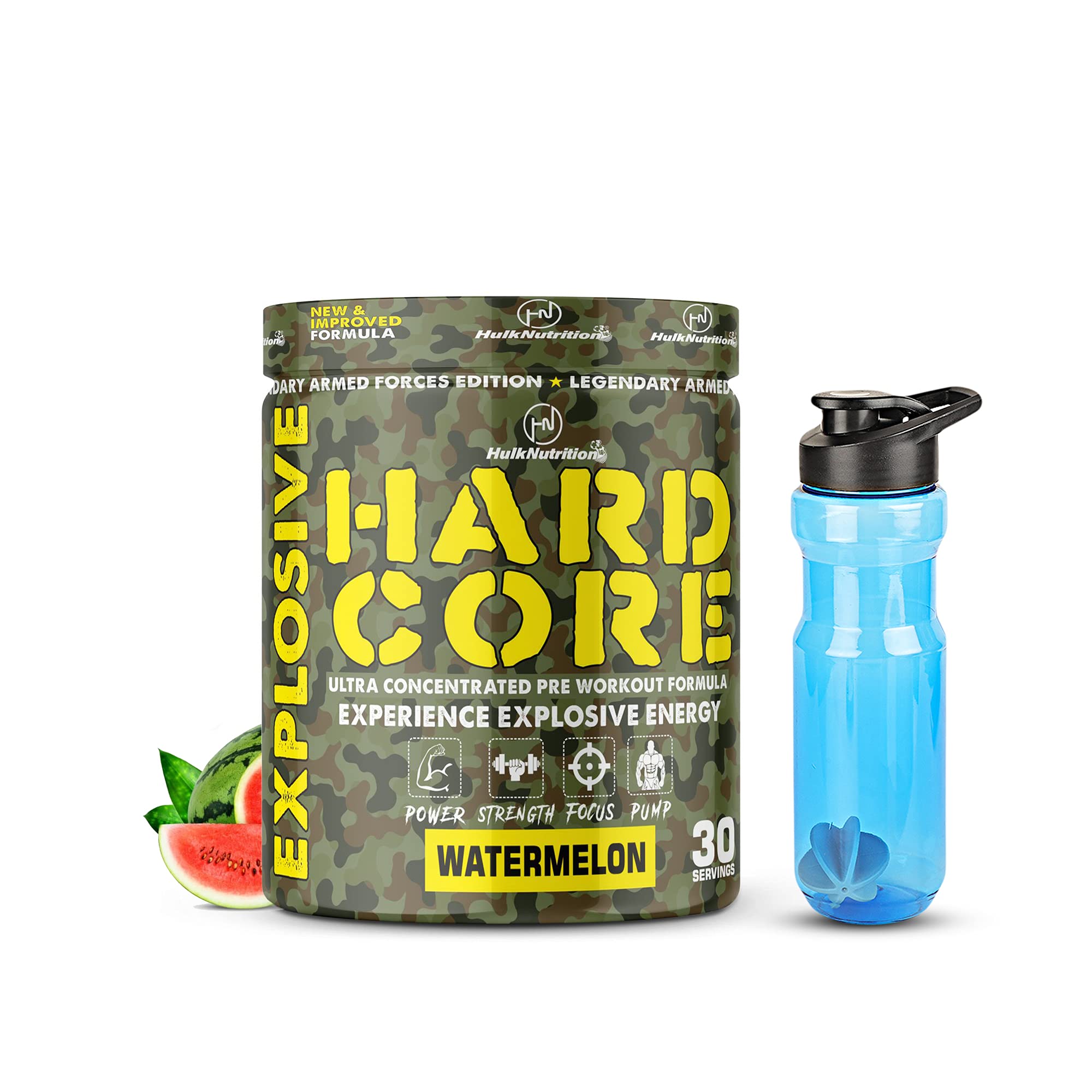 HulkNutrition Hardcore PreWorkout Supplement, Energy Drink with