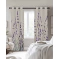 thumbnail image 4 of Purple Spring Floral Blackout Curtains for Bedroom Living Room Darkening Curtains 90 Inch Summer Flowers Botanical Rustic Black Out Window Curtain Privacy Window Treatment Grommet Drapes 52"x90"x2, 4 of 9