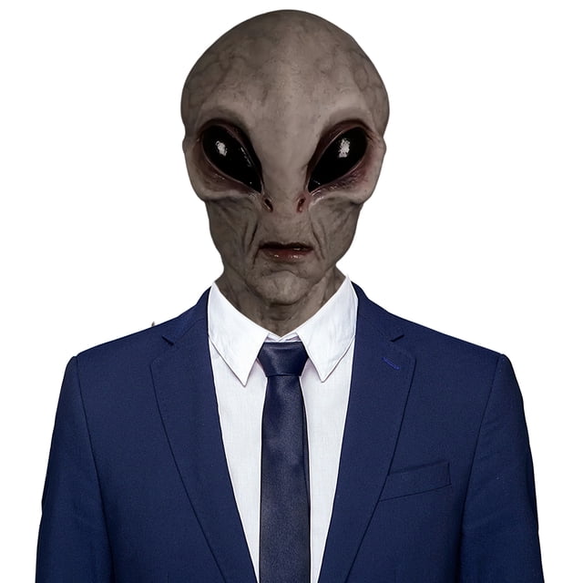 Máscara Terror VOSTEVAS Máscaras Alienígenas Halloween Horror Realista Látex Cabeza Completa Alienígena para (D)