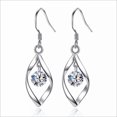 thumbnail image 4 of HOOUN 925 Plaqué Argent Brillant Amour Coeur Mariage Fête Boucles Ensemble Collier, 4 of 5