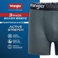 thumbnail image 4 of Wrangler Men’s Lightweight Performance Stretch Boxer Briefs,3-Pack, 4 of 12