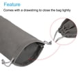 thumbnail image 3 of Unique Bargains 30x20cm Microfiber Pouch, 2Pcs Soft Storage Drawstring Gift Bag, Gray, 3 of 5
