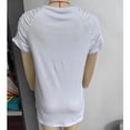 thumbnail image 2 of Mujeres V Masajeadores de cuello camiseta casual manga corta plisada acanalada color puro verano pullover top, 2 of 3