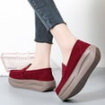 thumbnail image 4 of Wensltd Wedge Heel Shoes for Women Fashionable and Comfortable Solid Color Round Toe Casual Soft Soled Shoes, 4 of 9