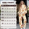 thumbnail image 5 of Renewold Two Piece Lounge Sets for Women Comfiest Airport Outfits Leisure Outfits Matching Set Drawstring Mock Neck Top Wide Leg Lounge Pants, Cartoon Capybara Fruit Print, M, 5 of 7