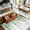thumbnail image 5 of Green Eucalyptus Leaves 2.7x5 Area Rugs, Spring Pastoral Rustic Botanical Non-Skid Rubber Backing Large Rectangle Rugs - Living Room Bedroom Home Office, Indoor Floor Mat Carpets Washable Rug, 5 of 9