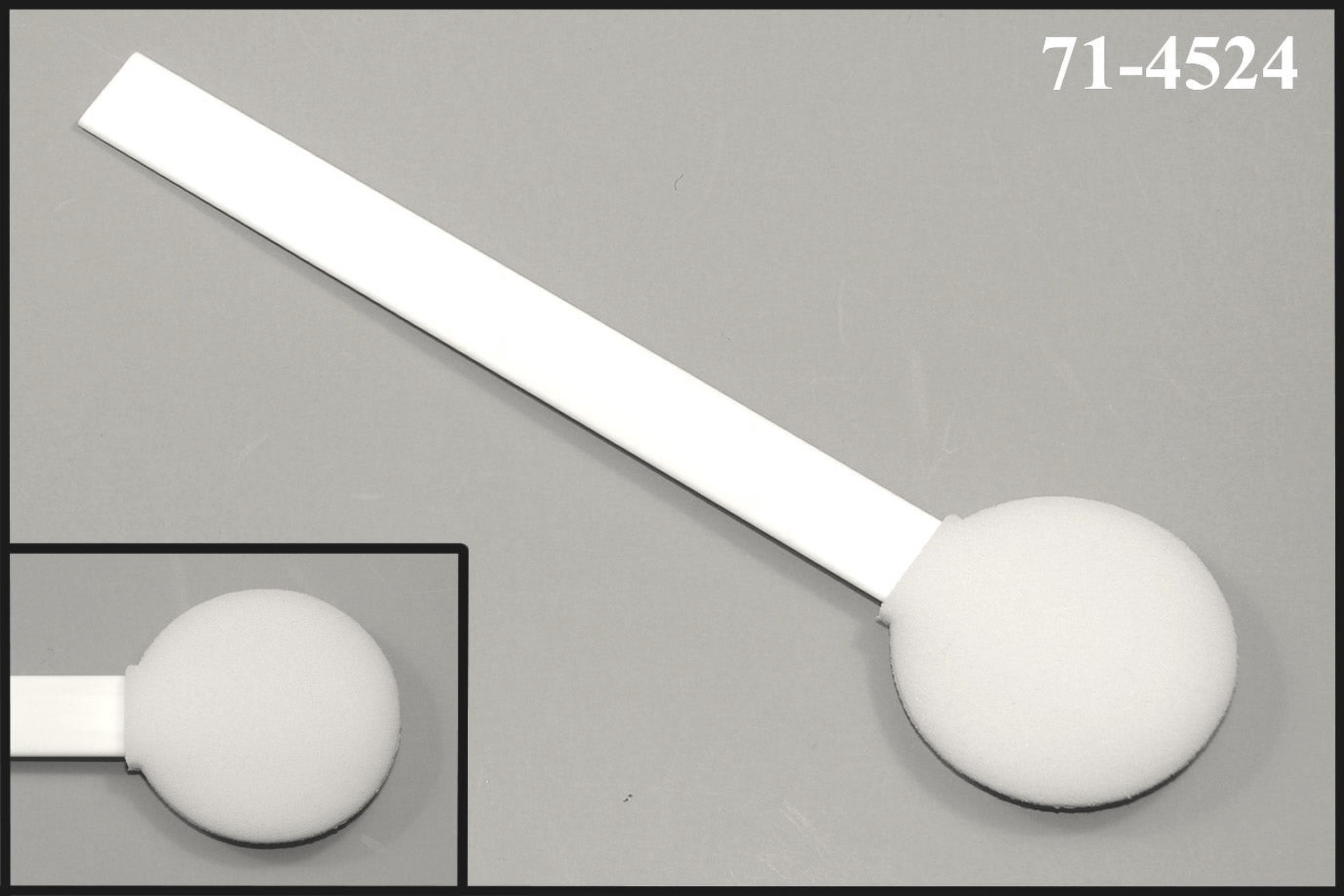 (Bag of 50 Swabs) 71-4524: 8” Overall Length Swab with Large Circular Foam Mitt and Polypropylene Handle