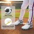 thumbnail image 4 of EQW Youth Baseball Cleats, Rubber Molded Lace Up Softball Shoes for Boys Girls, 4 of 8