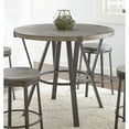 thumbnail image 2 of Steve Silver Portland Indoor Industrial Wood Round 36" Counter Height Dining Table, Gray, 2 of 5