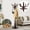 Antique disc, variant on Solid Wooden Coat Racks Freestanding, Heavy Duty Coat Rack Stand with 14 Hooks, Natural Birch Wood Coat stands with Triangle Base, Coat Hanger Standing for Entryway Bedroom Office (Metal hooks)