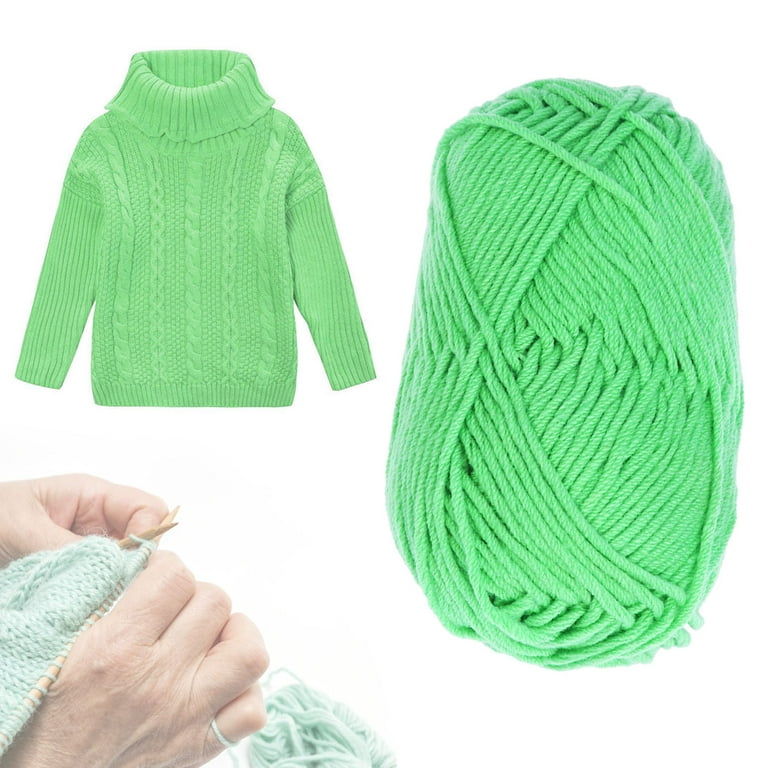 OUNONA 50g Milk Cotton Yarn Cotton Chunky Hand-woven Crochet Knitting Wool  Yarn Warm Yarn for Sweaters Hats Scarves DIY (Orange)