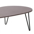 thumbnail image 3 of Oak Wood Grain Finish Coffee Table with Black Metal Legs, 3 of 3