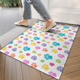 thumbnail image 4 of Pets Paws Print Colorful Door Rugs,Washable Non Slip Door Mats Indoor,Decorative Door Mats,Entry Mat Indoor for Entrance,Bedroom,Kitchen,Bathroom,17"x30", 4 of 6