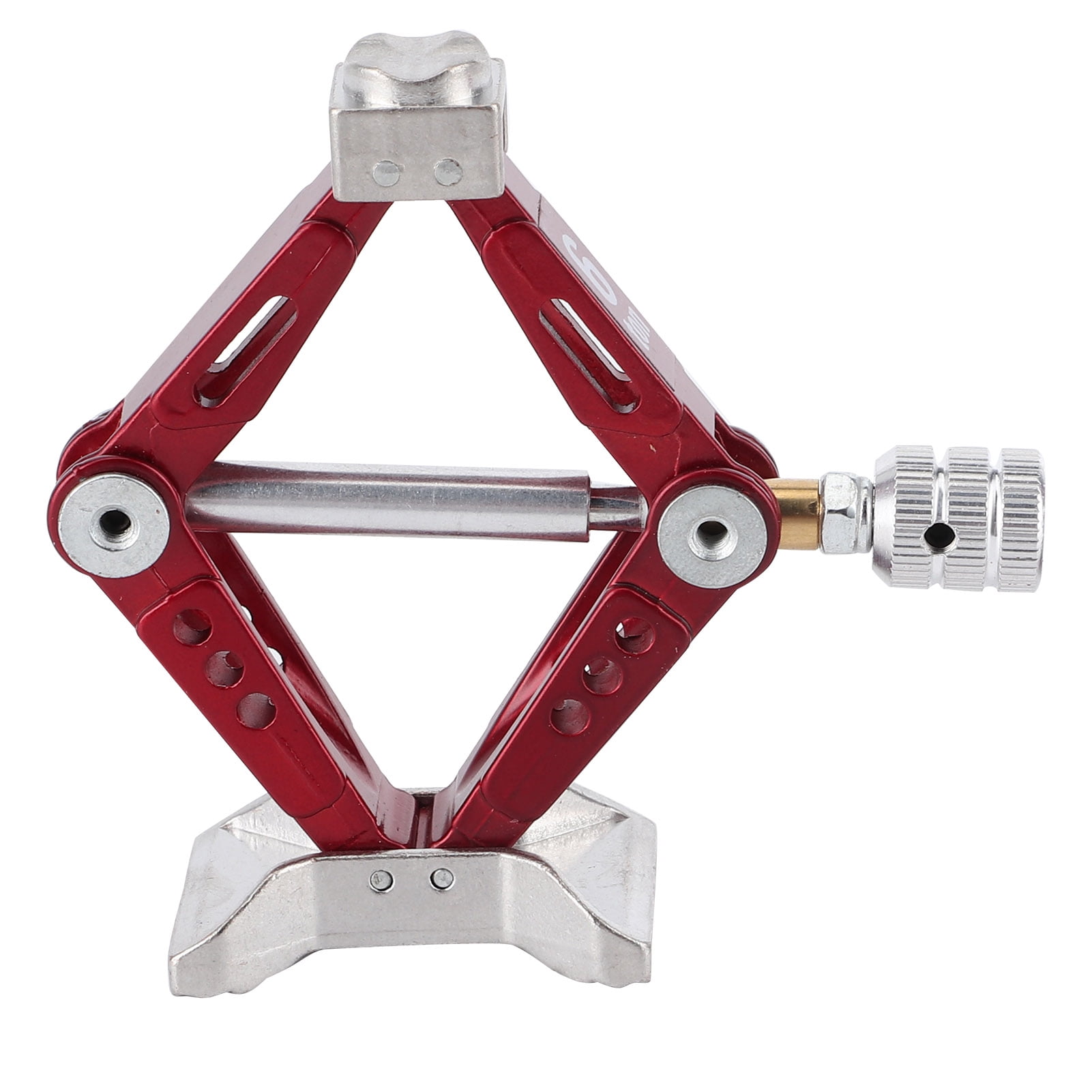 Jack Stands, 2Pcs Metal Universal Adjustable Lifting Jack Accessory for 1/10 RC Car Red,Alleviate Jack Hoisting Sinkage,