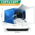 thumbnail image 5 of COBIZI 12x12ft Pop up Gazebo Screen House Tent for Camping, 6-Sided Outdoor Canopy Tent with Removable Roof&Sidewalls, Portable Hub Tent with Carrying Bag and Ground Stakes, Blue(Upgraded), 5 of 10