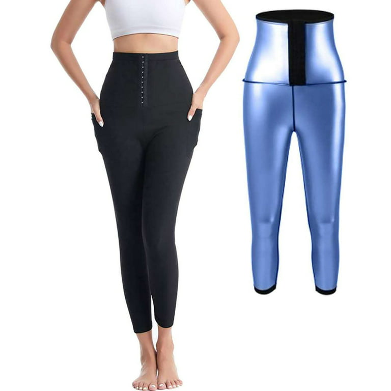 Sauna Sweat Pants for Women High Waist Compression Slimming Weights Thermo  Legging with Pockets Workout Body Shaper Sauna Suit