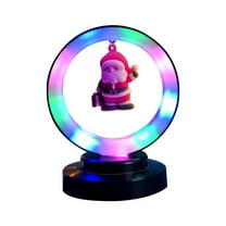 XEOVHV Christmas Lights Decorations,Fairy Curtain Lights with Santa Claus Toys LED String Lights for Wedding Party Bedroom Decor,Rainbow-Colored