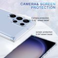 thumbnail image 3 of CASEFIV for Samsung Galaxy S23 Ultra 6.8 inch Case, with 2 Camera Lens Protector,Crystal Soft Flexible TPU Slim Drop Phone Cover for Women Girls,Clear, 3 of 7