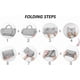thumbnail image 2 of Folding Travel Bag, Luggage Bag, Expandable Travel Duffel Bag, Dry Wet Separated Gym Tote Bag (Light purple), 2 of 4