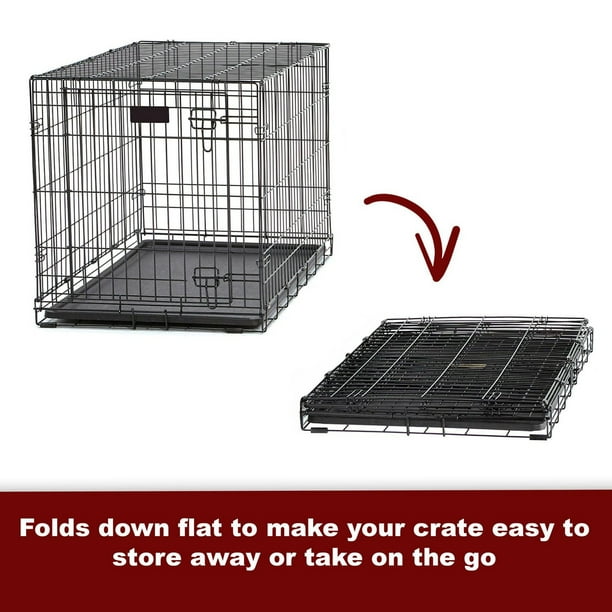 MidWest iCrate Double-Door Folding Dog Crate with Divider Panel