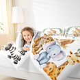 thumbnail image 4 of Feelyou Jungle Kangaroo Family Full Size Comforter Sets, Cartoon Cheetah Elephant Zebra Lover Bedding Comforter Set, Teens Kids Boys Girls Reversible Bedding Sets, Luxury Bedroom Decor, 3 Pieces, 4 of 8
