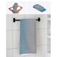 thumbnail image 6 of Blue Grey Ombre Towel Set of 3, Soft Microfiber Bath Towels, Hand Towel, Washcloths, Gradient Contemporary Abstract Art Quick-Dry Absorbent Towels for Bathroom Kitchen Hotel Beach Gym Spa, 6 of 7
