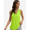 thumbnail image 3 of Womens Tank Tops V Neck Summer Trendy Casual Loose Fit Flowy Sleeveless Shirts, 3 of 6