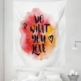 thumbnail image 1 of Saying Tapestry, Aquarelle Color Drop Background in Warm Toned Hearts, Fabric Wall Hanging Decor for Bedroom Living Room Dorm, 5 Sizes, Vermilion Pale Orange, by Ambesonne, 1 of 1