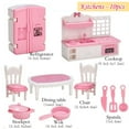 thumbnail image 2 of Dollhouse Furniture Set, 32 Pcs Miniature Doll House Accessories , for Kitchen Bedroom Living Room Bathroom, Toy for Ages 3+ Boys Girls, Gift for Kids,B set, 2 of 15