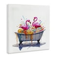 thumbnail image 4 of Stupell Industries Flamingo Bubble Bath Typography Painting Gallery Wrapped Canvas Art Print Wall Art, 36 x 36, 4 of 8