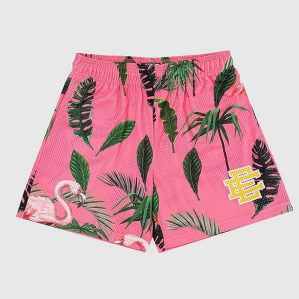 Pantalones cortos de gimnasio para hombre y mujer, Shorts deportivos de malla de secado rápido, Shorts básicos de Flame EE, Shorts de playa informales, novedad de verano Fivean unisex