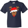 thumbnail image 3 of Inktastic Christmas Cute Reindeer in Santa Hat Youth T-Shirt, 3 of 5