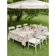 thumbnail image 3 of Outdoor Tablecloth with Umbrella Hole and Zipper, Sparrow Rectangle Table Cloth 60x102 Inch Waterproof Tablecloth, Spring Birds on The Branches Retro Country Beige Picnic Table Cover for Patio, 3 of 7