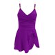 thumbnail image 2 of Trajes de Baño de Corte Alto para las Mujeres Color Sólido Correa sin Espalda Sexy Traje de Baño Conjunto, con Cojín de Pecho sin Soporte de Acero, Nylon Spandex Verano, 2 of 4