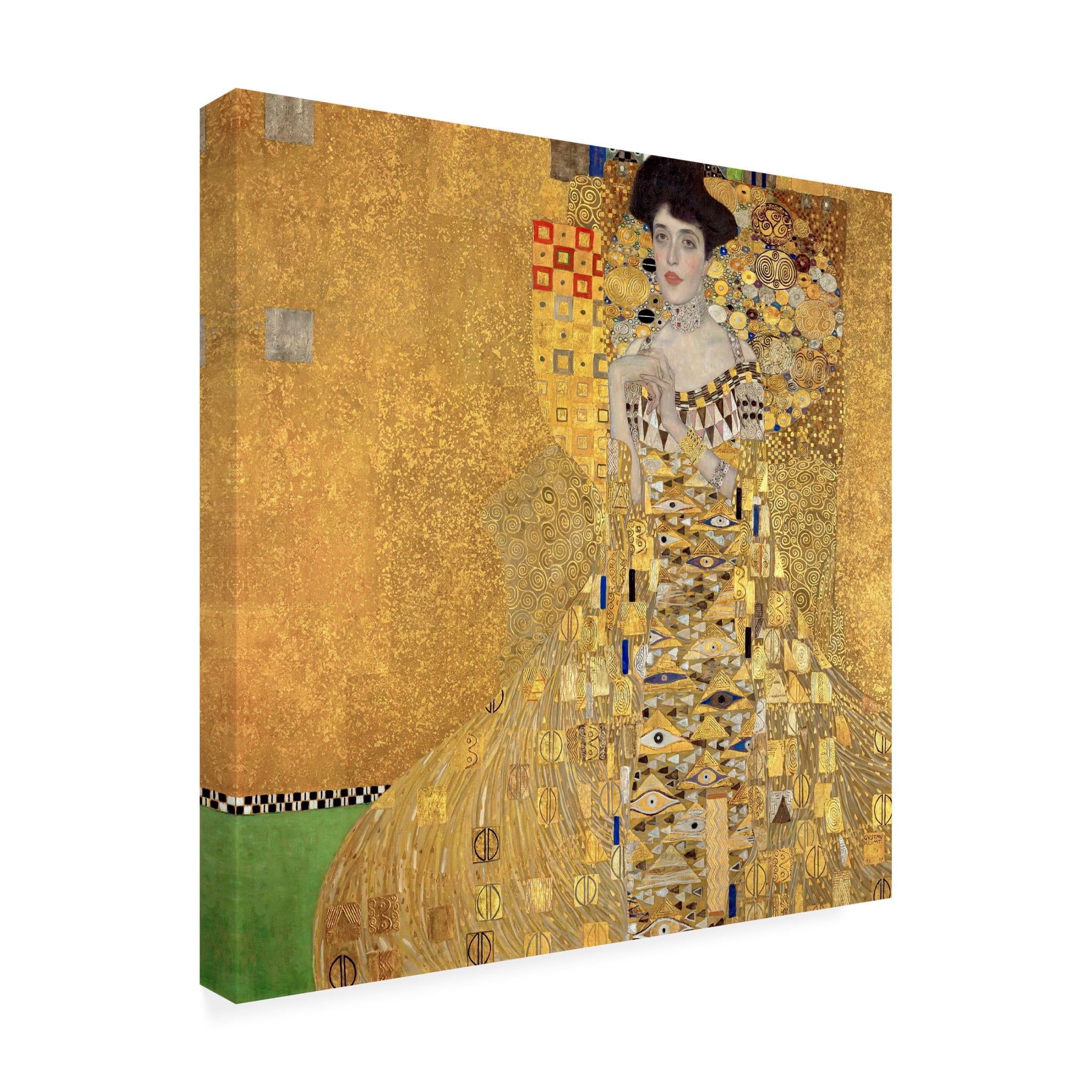 Canvas Wall Art - Pictufy 'Portrait Of Adele Bloch Bauer I 1907' Wall Art for Living Room, Bedroom, or Office Décor by Trademark Fine Art - 35 x 35 Inches