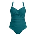 thumbnail image 5 of WAYUTE One Piece Swimsuit Women Plus Size Retro Stylish Pritns Full Coverage Rash Guard Stretch Tummy Control Bathing Suit, 5 of 5
