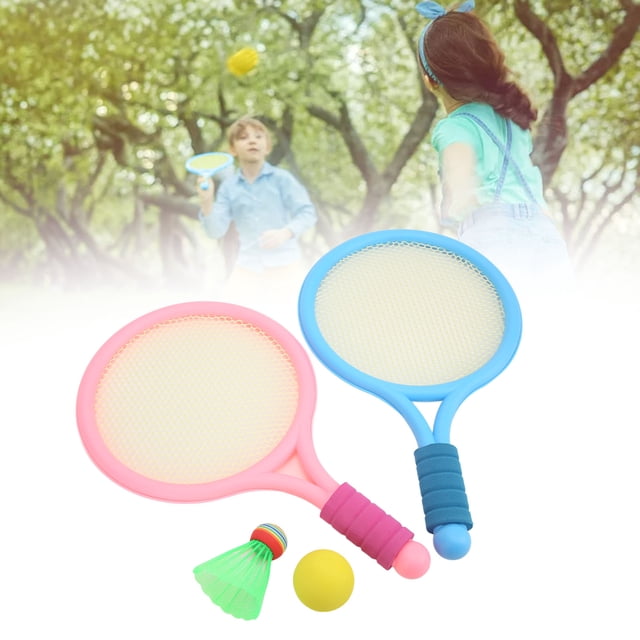 Kids Racket, Exercise Balance Impact Resistance Badminton Rackets for Kids Shock Absorption 1 Pair for Indoor for Outdoor Fitness