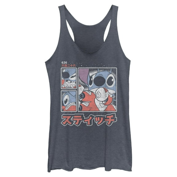 Womens Lilo & Stitch Comic Book Panels Racerback Tank