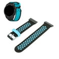 thumbnail image 2 of Correa deportiva bandas de silicona transpirables de 2 colores pulsera de repuesto ajustable para Garmin Fenix 7X 6X 5X negro azul, 2 of 12
