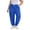Royal Blue, variant on Gleelist Women's Plus Size Tapered Lounge Pants Adjustable Drawstring Soft Casual Comfy Pants Elastic Cuff Ankle With Pockets (XL-5XL）
