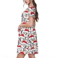 thumbnail image 2 of Balery Cute Christmas Hat Penguin Vestidos sueltos de manga corta para mujer, vestidos de verano 2025, vestidos casuales de corte A con vuelo., 2 of 6