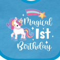 thumbnail image 4 of Inktastic Magical 1st Birthday Rainbow Unicorn with Star Boys or Girls Baby Bib, 4 of 4