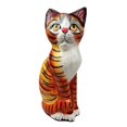 thumbnail image 4 of Balikraft Hand Made Wood Artisans "Kucing Harimau" Adorable Tabby Feline Cat Decorative Figurine 8"H, 4 of 7