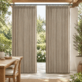 Extra Wide 70 Inch Semi Sheer Burlywood Birch Curtapinch Pleat 2 Panels ...